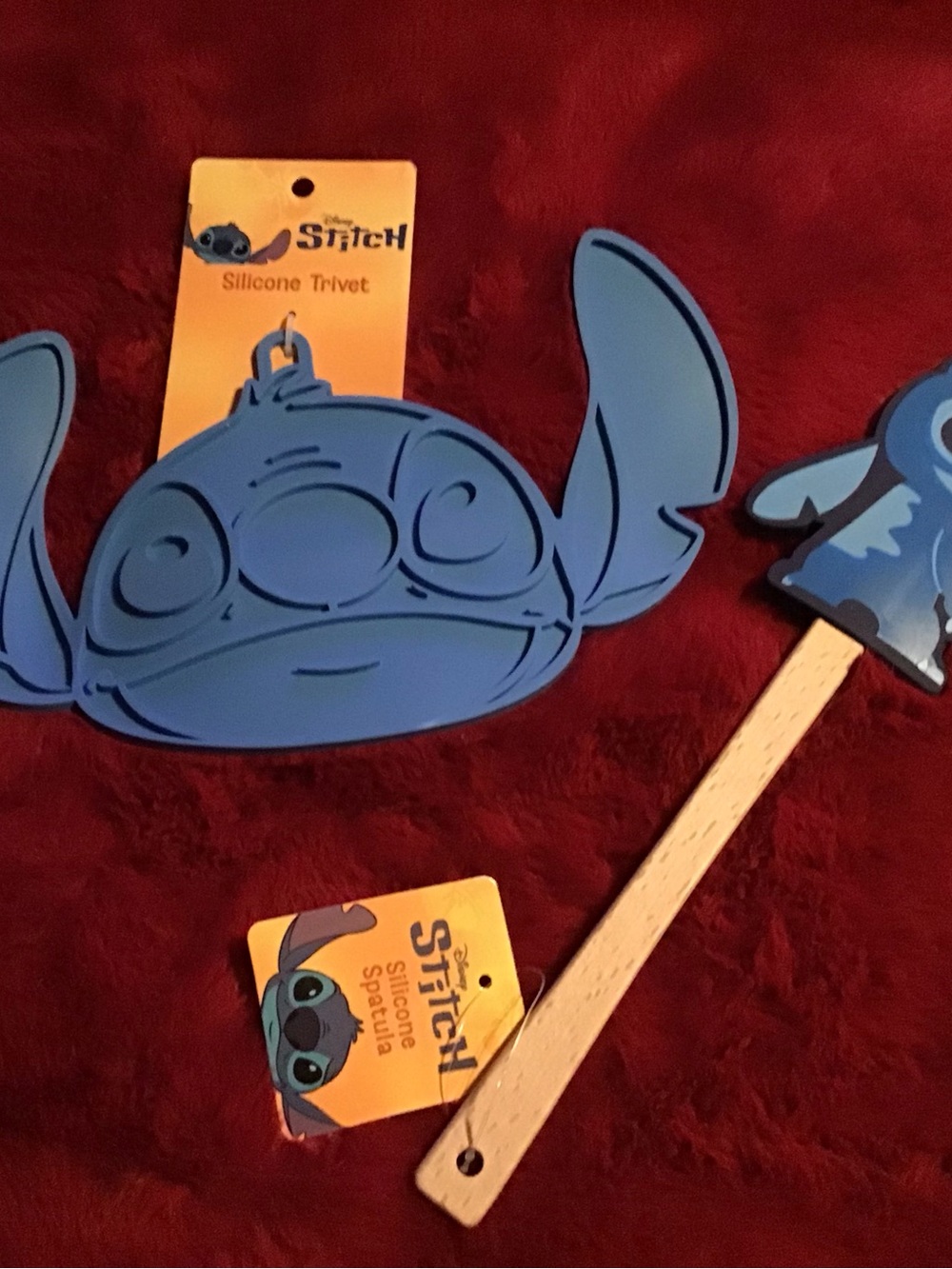 Disney Stitch Silicone Trivet and Spoon Set - Blue